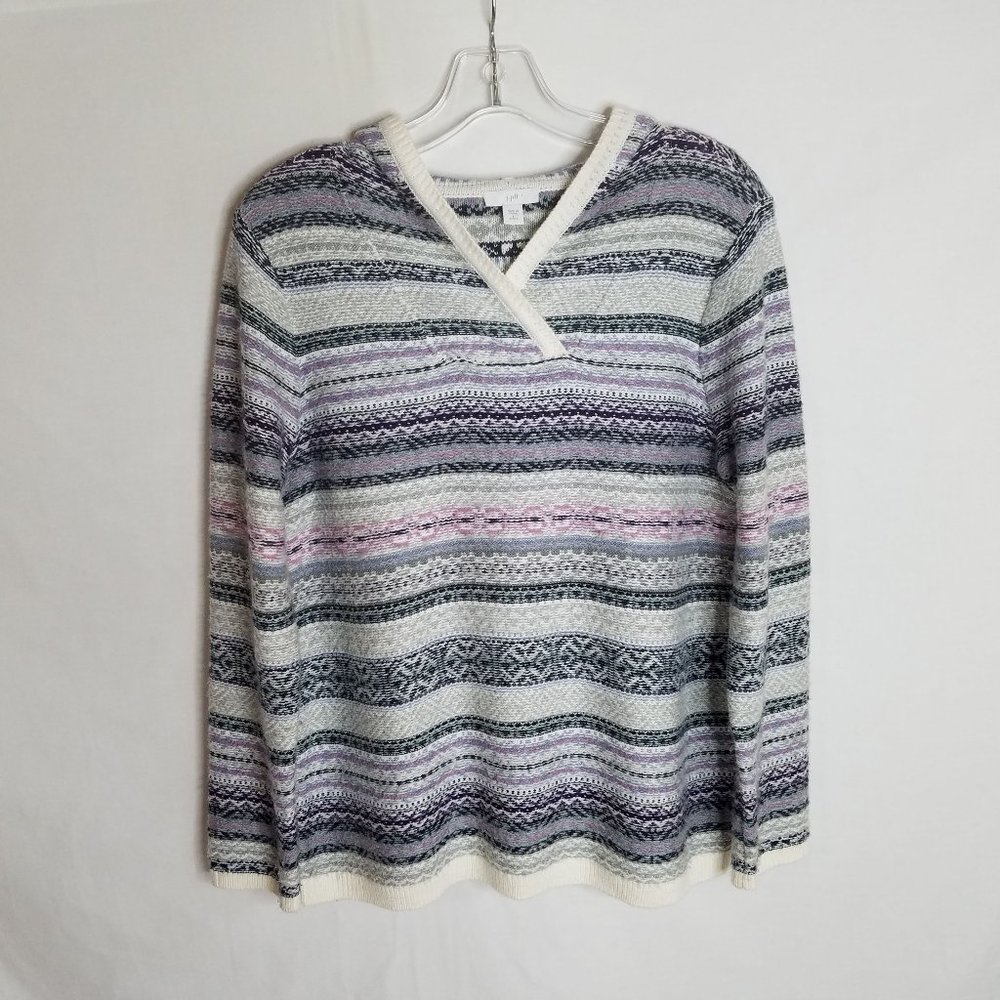 J Jill Women's Size Petite Small (PS) Pullover Knit Sweater‎ Hoodie